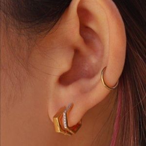Missoma Hexagon Earrings - TWO PAIRS INCLUDED